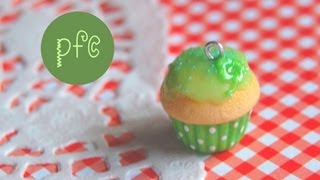 DIY ♣ 4-Leafed Clover Cupcake Polymer Clay Charm Tutorial