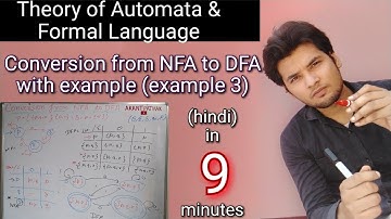 Conversion from NFA to DFA with example in hindi || example 3 || Theory of automata || #TAFL-25