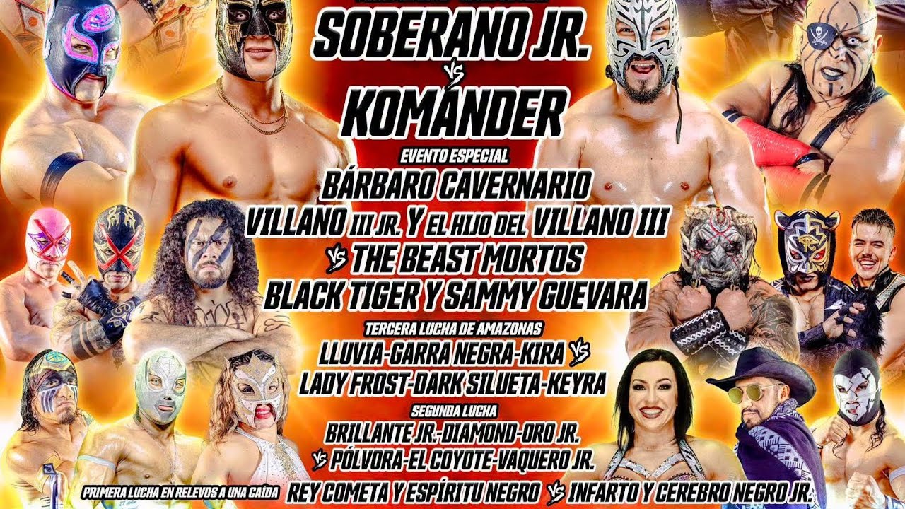 Rey Cometa y Espíritu Negro vs Infarto y Cerebro Negro Jr ARENA MÉXICO 