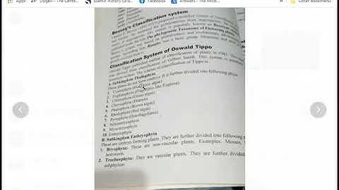 OSWALD TIPPO SYSTEM OF CLASSIFICATION / BY PROF. DR. M . AFZAL