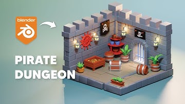 Isometric Dungeon in Blender 4.1 [Timelapse]  | BEY 3D