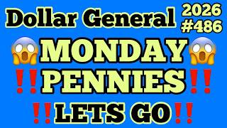 2026#486😱Dollar General Couponing😱MONDAY PENNIES‼️LET’S GO‼️MUST WATCH👀👀