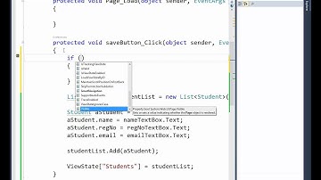 ASP.NET Web Form Tutorial : List with user defined type & ViewState