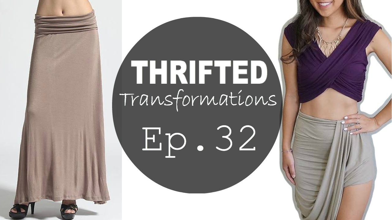 Thrifted Transformations Ep 32 Asymmetrical Draped Skirt