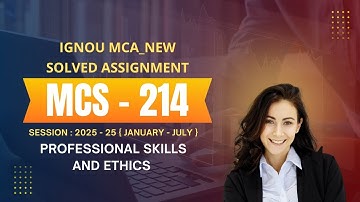 MCS - 214 SOLVED ASSIGNMENT | JAN - JULY 2025 | MCA_NEW | IGNOU #mcs214 #ignouassignment #ignoubca