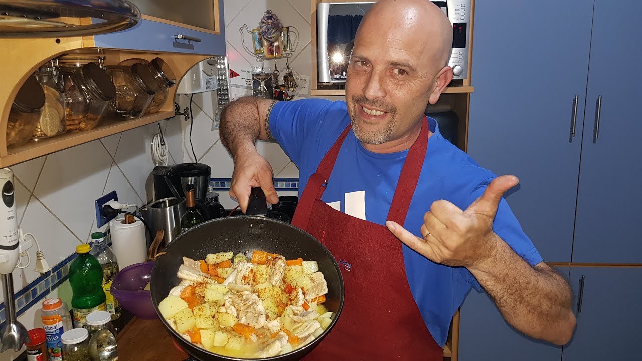 Gatuzo con papas y zanahorias...espectacular !!!