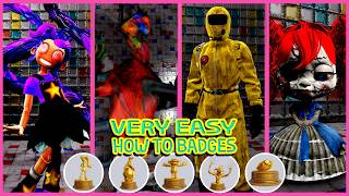 Roblox - ( WAVE 1 UPDATE )  - How to get 5 Badges in POPPY PLAYTIME 4 SURVIVAL
