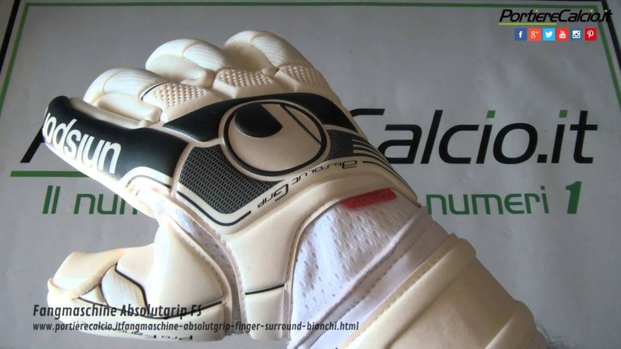 Uhlsport Absolutgrip TW-HS Guanti Da Portiere Calcio - Taglio Surround, Lattice, Colore Rosso - 4