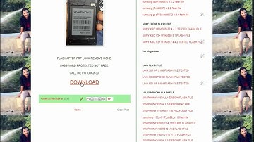 SYMPHONY I10+ FRP LOCK REMOVE FLASH FILE