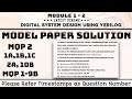 MQP 2- 1a, 1b, 1c, 2a, 10b | MQP 1-9b DSDV Model Paper Explained 3rd Sem ECE 2022 Scheme VTU