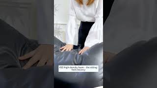 Sculpted Comfort Jasiways Black Wraparound Sofa  Dive Into A Sea Of Bounce  shorts sofa