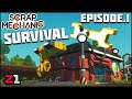 Exploration and First Base ! Scrap Mechanic Survival Episode 1 | Z1 Gaming