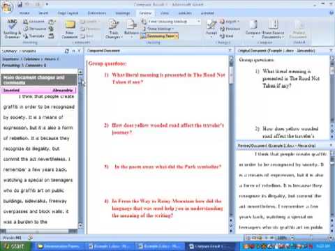 Microsoft Word 2007- How to Combine and Compare Your Documents