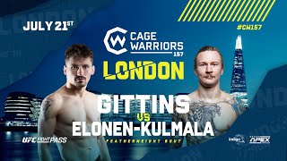 Liam Gittins vs. Janne Elonen-Kumala | FULL FIGHT | CW 157
