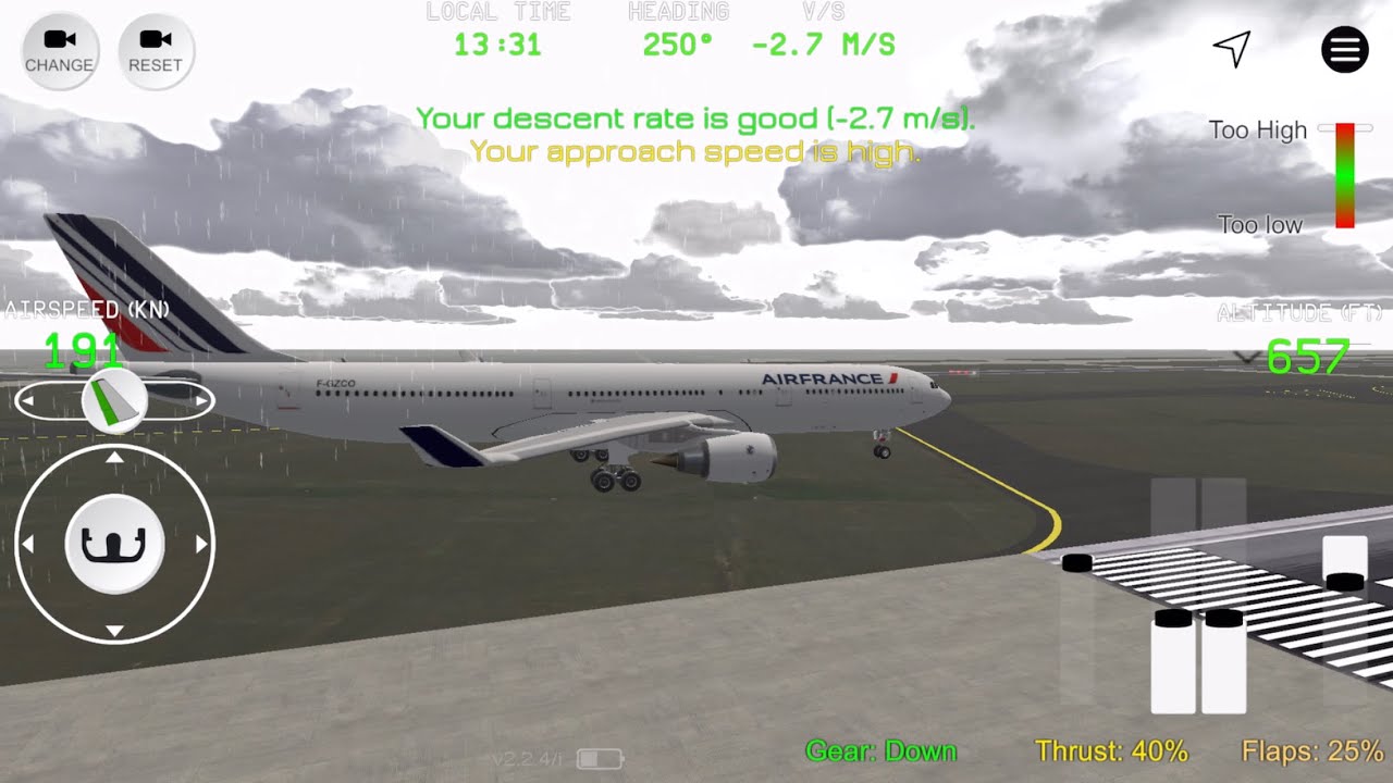 RC FS Advanced Real Flight Simulator GamePlay A330 AIR FRANCE by ios ...