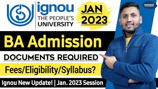 IGNOU BA Admission 2023 | IGNOU Admission 2023 Session | IGNOU BA Admission Process | ignou