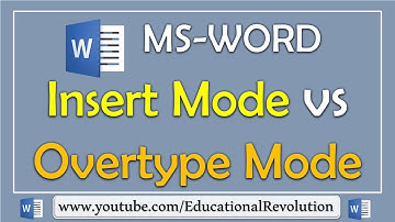 How to switch between Insert and Overtype Mode in MS Word