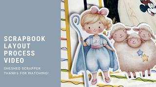 Scrapbook Layout Process Video//Adventure and Beyond Collection//Keep It Simple Paper//ACOT Sketch