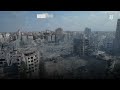 Drone footage shows destruction in Gaza following Israeli airstrikes