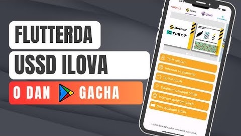 USSD Ilova 0 dan Play Marketgacha! | Flutterda real loyiha