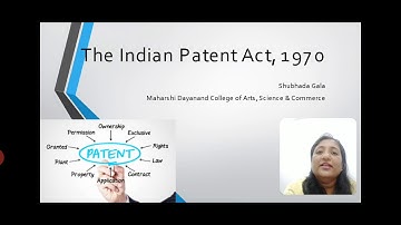 The Patent Act 1970