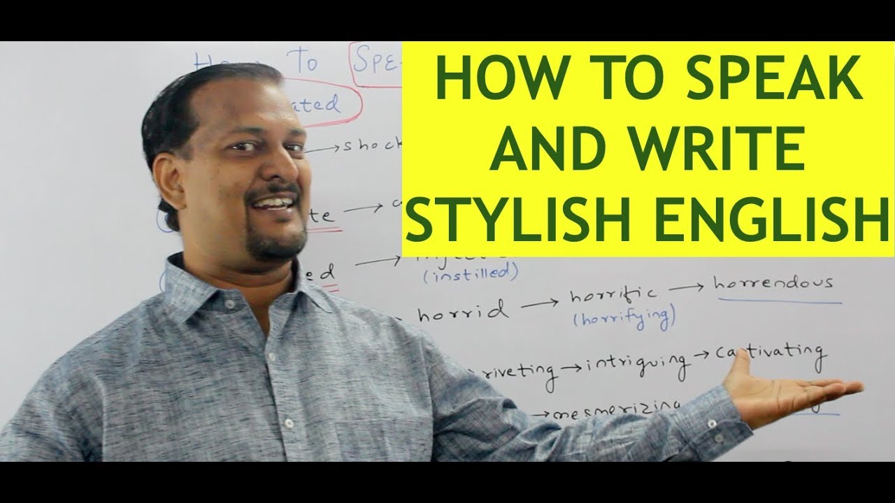 Learn Stylish Words To Speak / Write Better English - YouTube