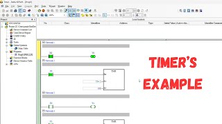 Timer Example | Delta PLC Programming | #plc #delta