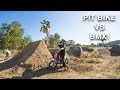 PIT BIKES VS MASSIVE BMX JUMPS!!