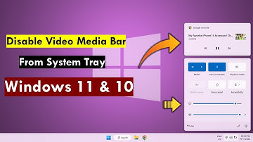 How to Remove Media Video Bar Showing in Windows System Tray
