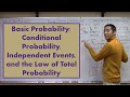 Basic Probability:  Conditional Probability, Independent Events, and the Law of Total Probability