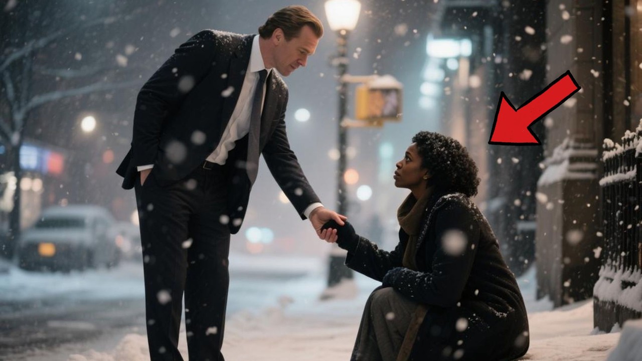 A Billionaire Saves a Homeless Woman in a Snowstorm — Their Lives Change Forever”