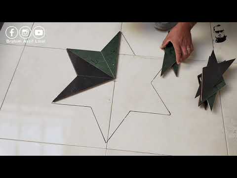 Ceramic floor decor How to cut and install ديكور سيراميك ارضيات كيفية تقطيع وتركيب،👇👇