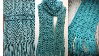 كوفيه كروشيه حريمي /وشاح كروشيه easy crochet scarf