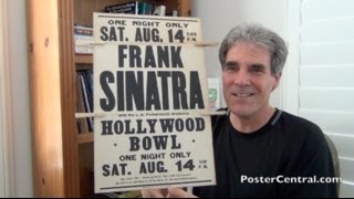 Frank Sinatra Concert Poster 1943 Hollywood Bowl -- Early & Historic!