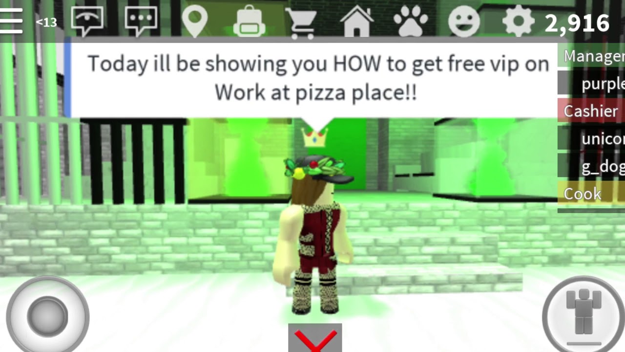 How To Get Free Vip On Work At Pizza Place Glitch 2018 Youtube - roblox become vip