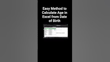 Easy Method to Calculate Age in Excel from Date of Birth#ExcelTutorial #excel#ExcelTips