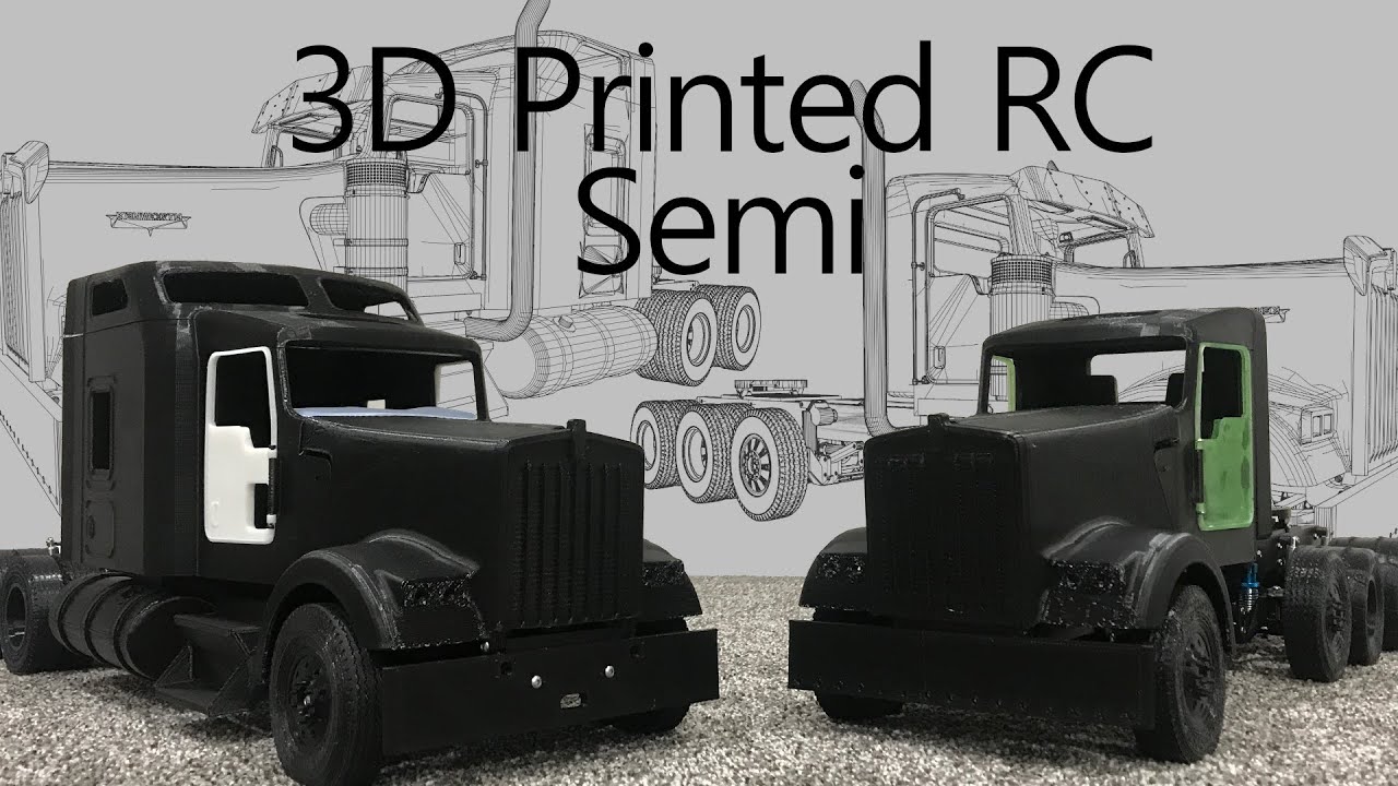 1/14 Scale RC Semi Truck 3D Printed pt2 - YouTube