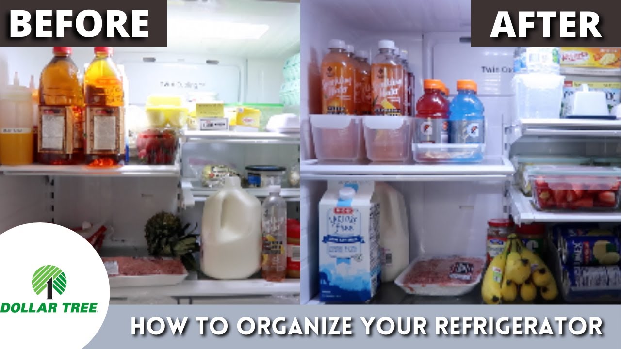 HOW TO ORGANIZE YOUR REFRIGERATOR DOLLAR TREE ORGANIZATION HACKS