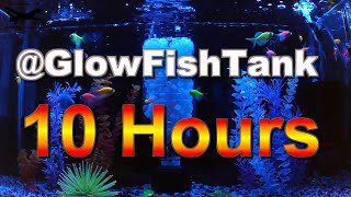 Glow Fish Tank 10 Hours - Asmr, Meditation, Relaxation, Sleep, Reduce Stress Bubble Sounds