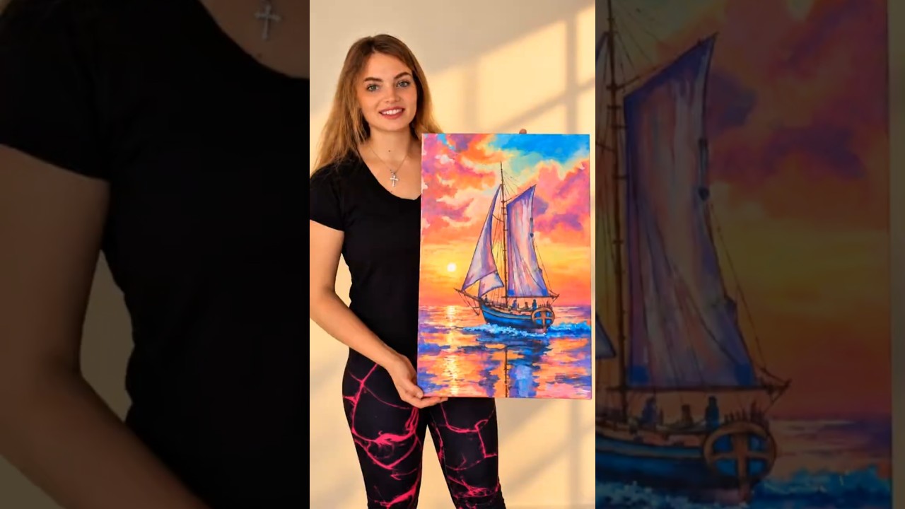Rumbo al amanecer.⛵🌅Compra -asofiiaart@gmail.com #arte ##galicia #mar #esperanza #amanecer