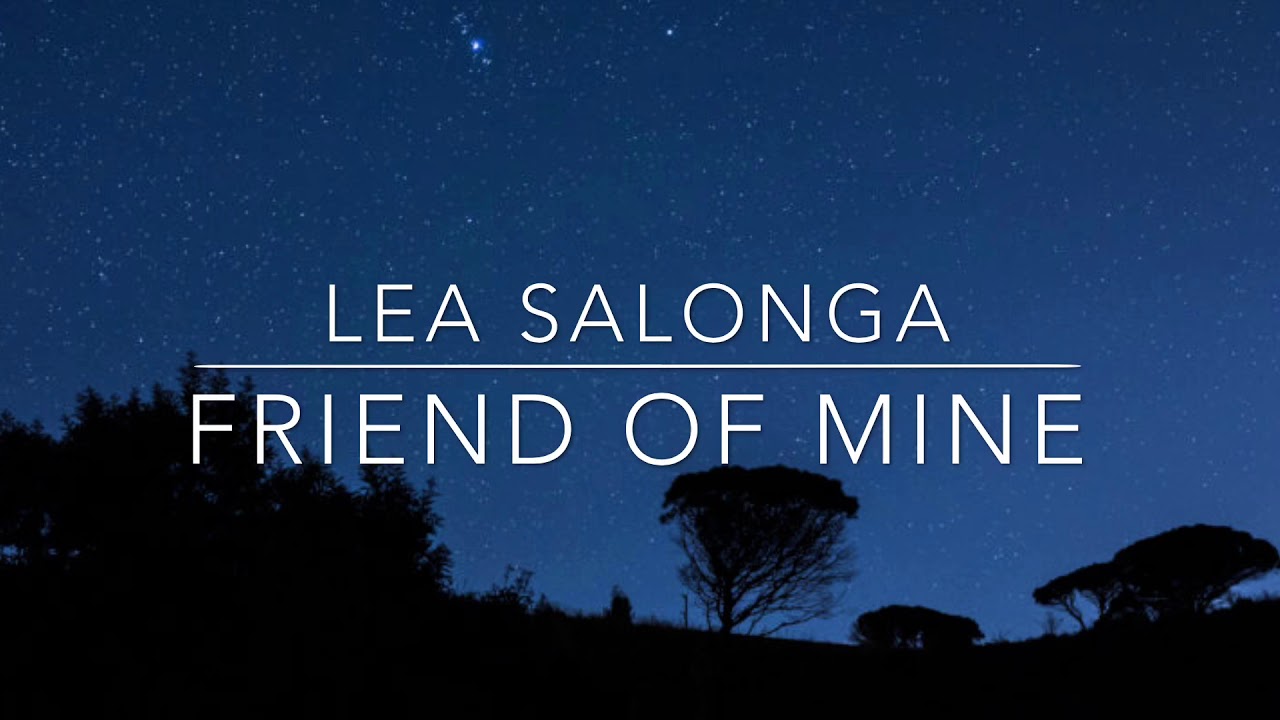 I hope you enjoy this lyric video to Lea Salonga - Friend of Mine. 