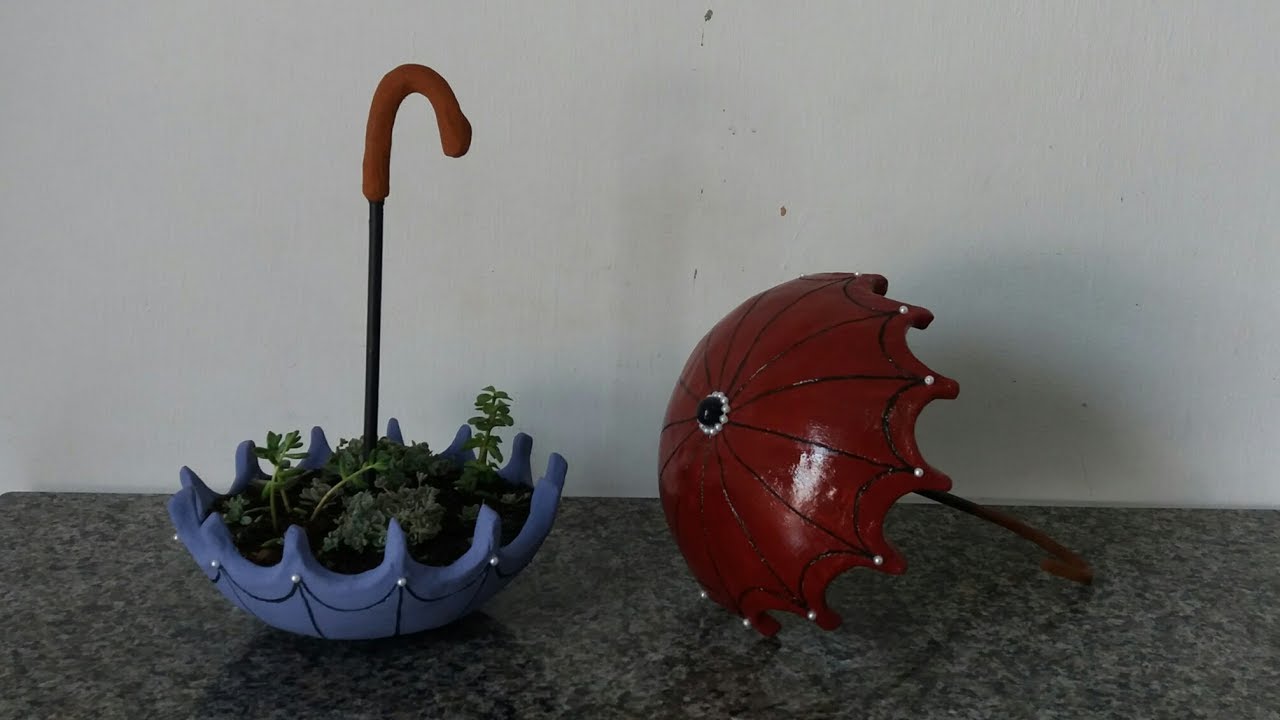 VASO × GUARDA CHUVA DE CIMENTO  ( Umbrella  )