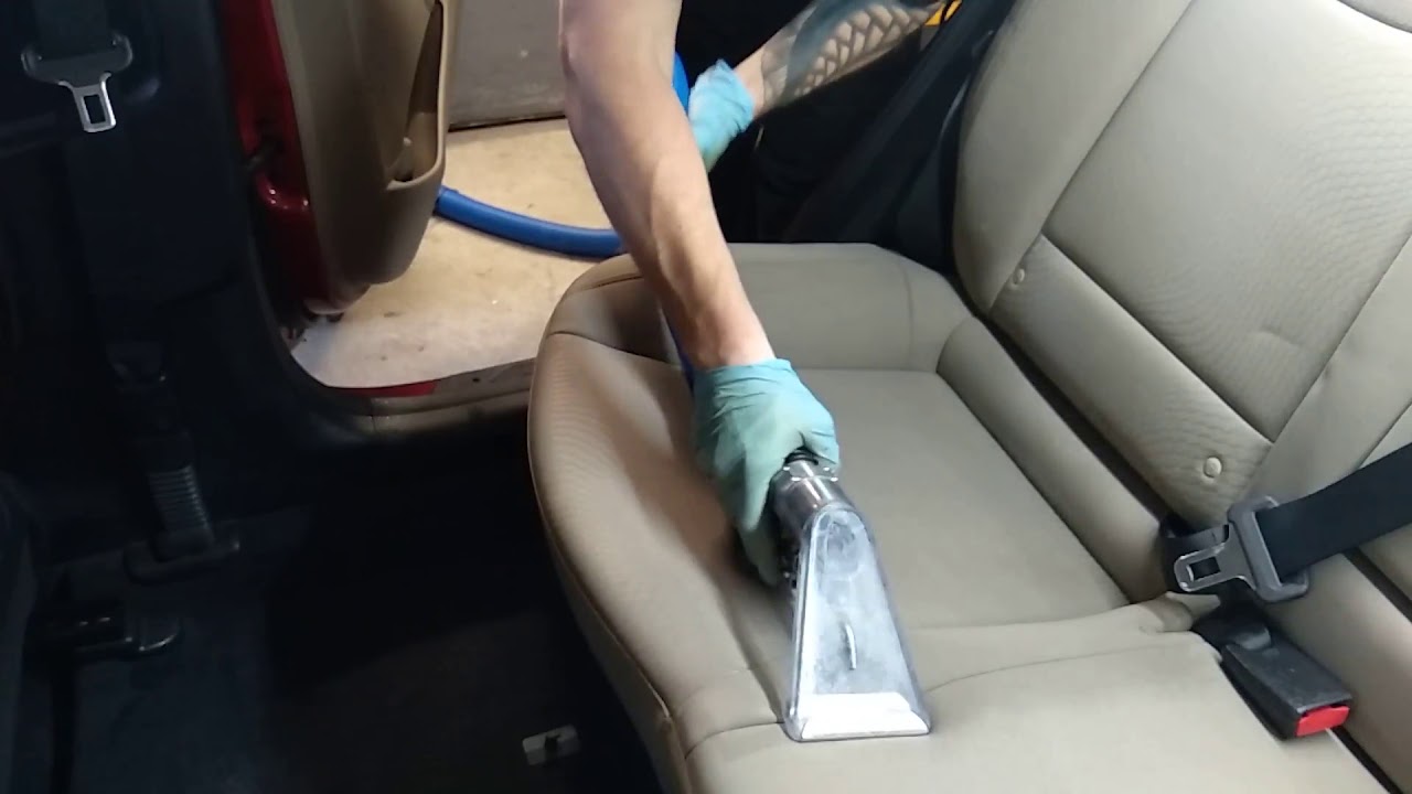 Carpet extractor on car seats. YouTube