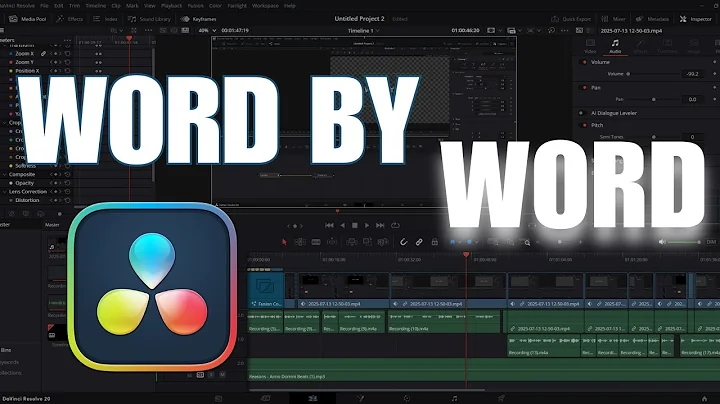 Word By Word Text Effect in Davinci Resolve 20 | FAST & EASY