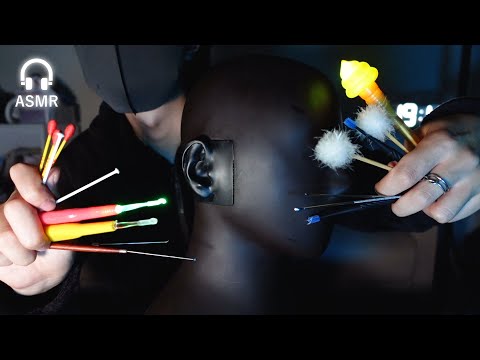 ASMR 10種類のいろんな耳かきの音 Various Ear Cleaning Sounds 長時間