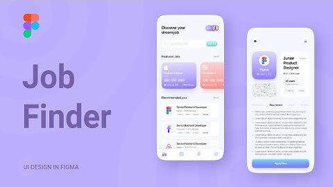 How to Design a Job Finder Mobile App in Figma | UI/UX Design Tutorial