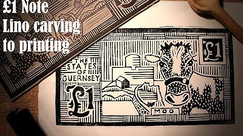 The making of £1 Note Lino carving to printing