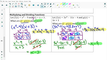 Alg. 2 Unit 6 (part 2) Function Operations and Composition of Functions