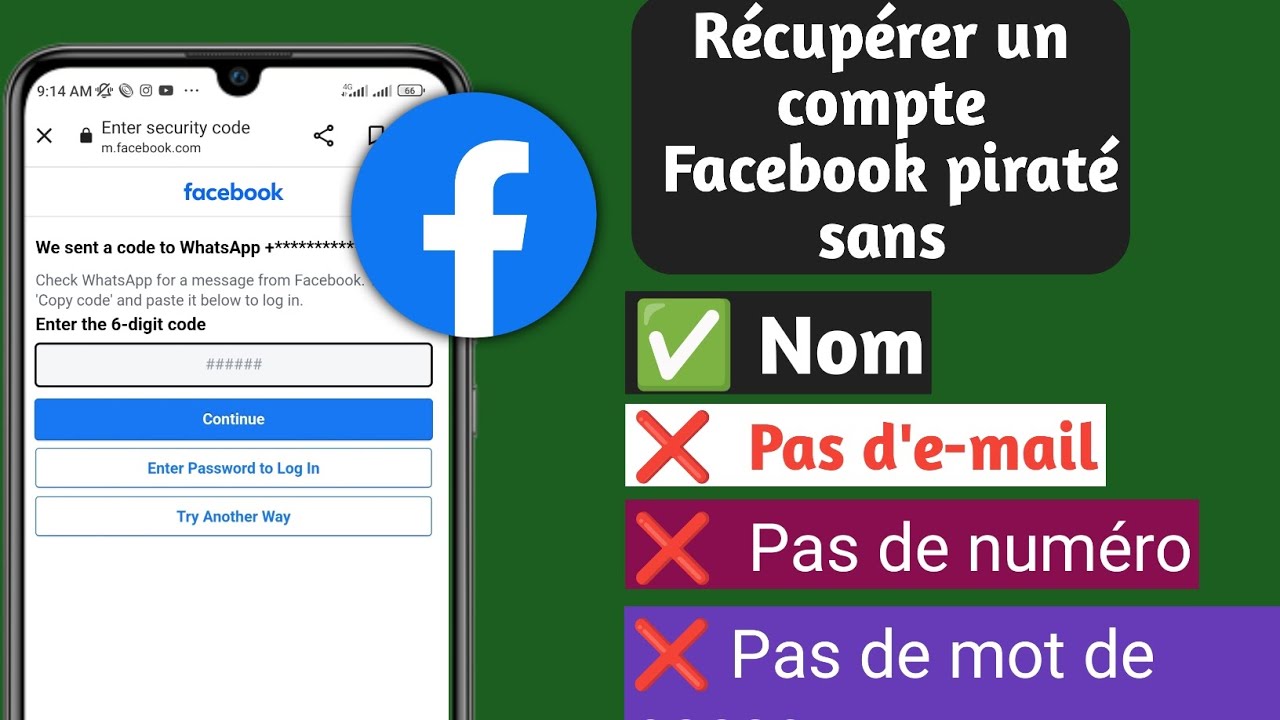 Comment récupérer un compte Facebook piraté sans e-mail ni - YouTube