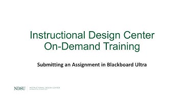 Submitting an Assignment in Blackboard Ultra